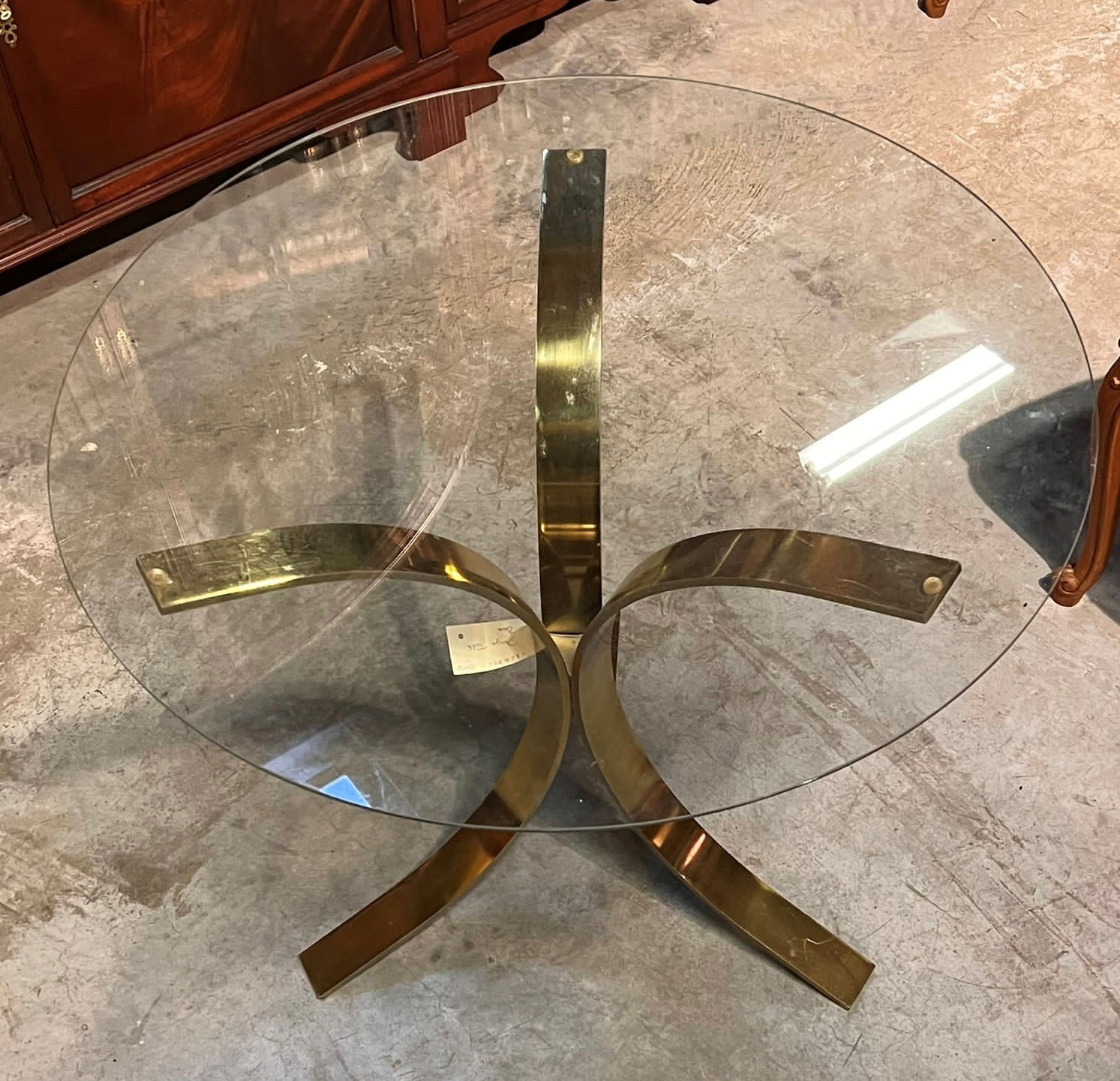 Beautiful Mid Century Italian Brass and Glass nesting tables on castor –  Decorative Antiques UK