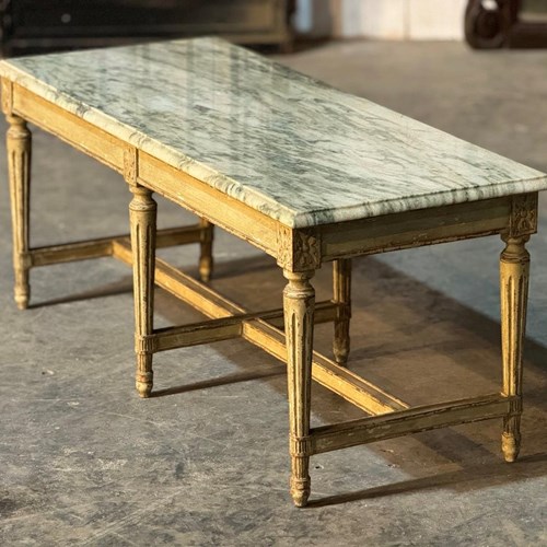 Charming French Marble Top Coffee Table