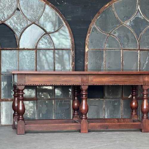 Important 19Th Century Walnut Console Table