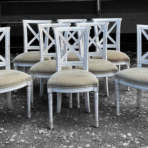 Lovely Set 8 French Dining Chairs