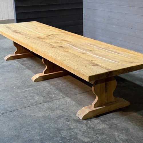 Huge 4.1 Meter Oak Farmhouse Dining Table 