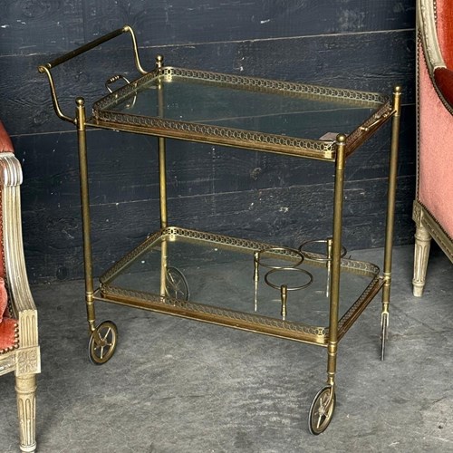 French Brass Cocktail Trolley