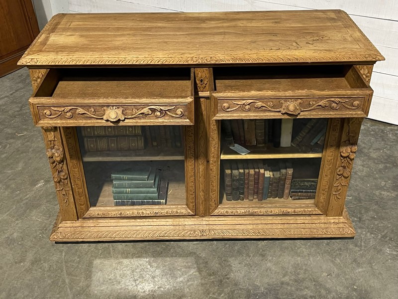 French Carved Bleached Oak Bookcase -sussex-antiques-and-interiors-f9d07577-e25a-4814-9d9b-2f28196aceaf-main-637738919244838741.jpeg