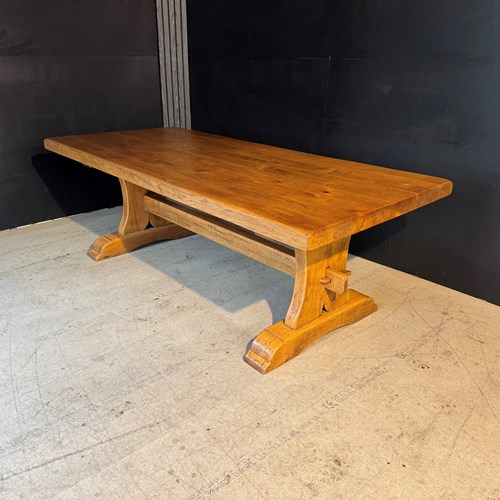 Deep French Oak Farmhouse Dining Table 