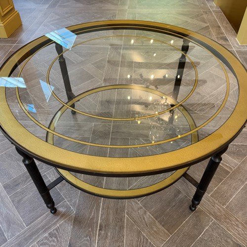 High Quality Parisian Round Brass Coffee Table