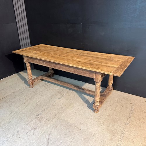 19Th Century French Oak Farmhouse Dining Table 
