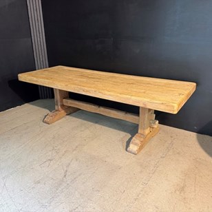 Large French Oak Farmhouse Dining T...