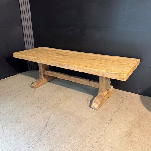 Large French Oak Farmhouse Dining Table 