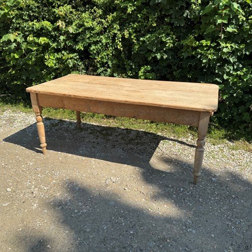 Antique 8 Seater Pine Farmhouse Dining Table 