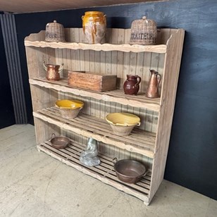 French 19Th Century Pine Bakers Rac...
