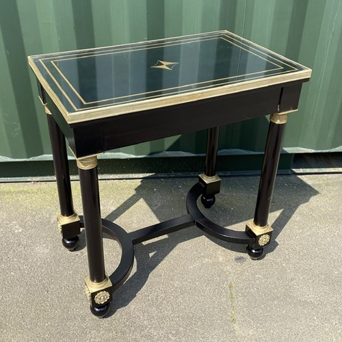 Fine Quality French Empire Ebonised Table