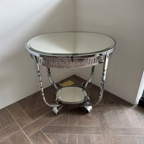 Very High Quality Chrome Art Deco Occasional Table