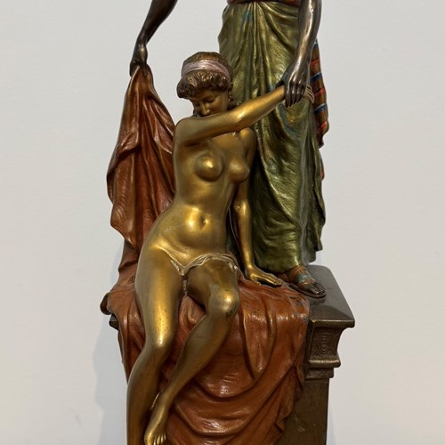 ‘Arab Trader’ Bronze Sculpture By Franz Bergman