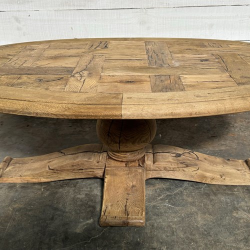 Superb Large French Bleached Oak Coffee Table 