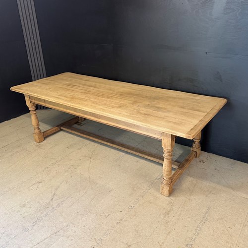 Large & Deep Oak Farmhouse Dining Table 