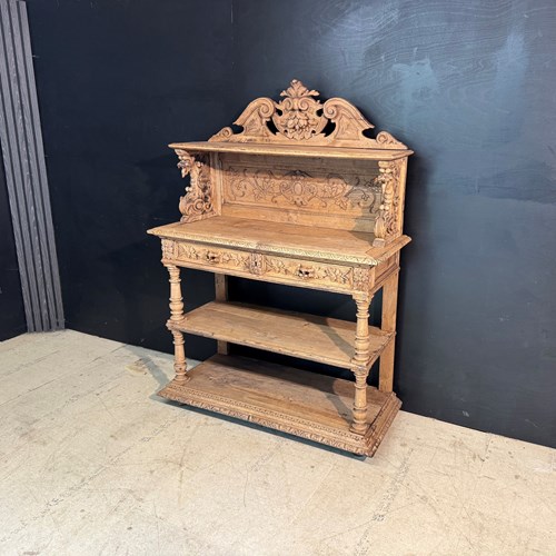 French 19Th Century Carved Oak Buffet
