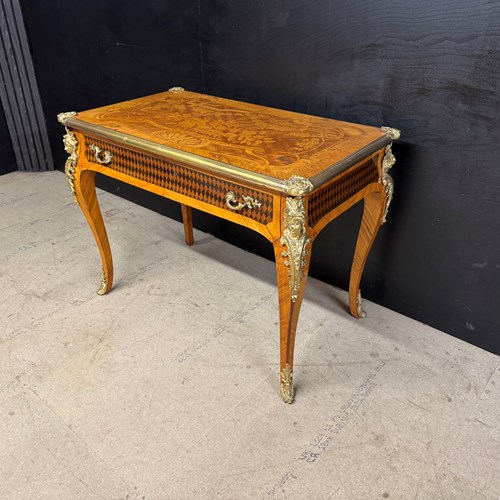 Fine French Marquetry Bureau Plat