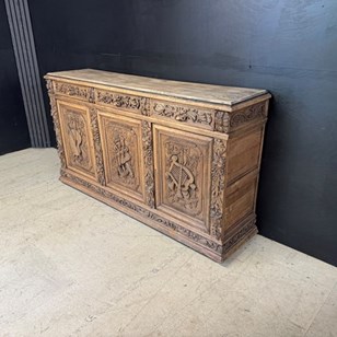 Superb French Carved Oak Sideboard ...