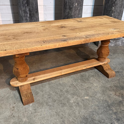 French Oak Farmhouse Dining Table 