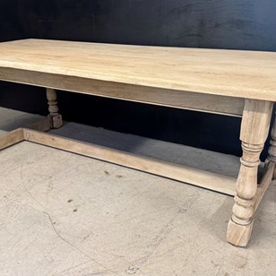 Large Oak Farmhouse Dining Table 