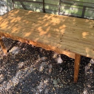 Larger Pine Farmhouse Dining Table ...