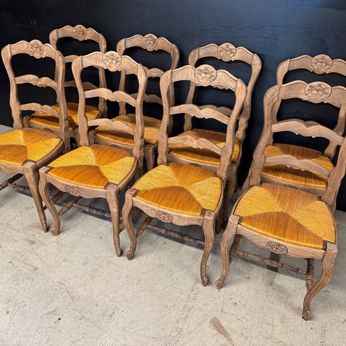 Set 8 French Farmhouse Dining Chairs