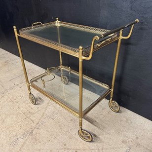French Brass Cocktail Trolley