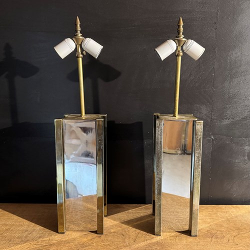 High Quality Pair French Art Deco Lamps