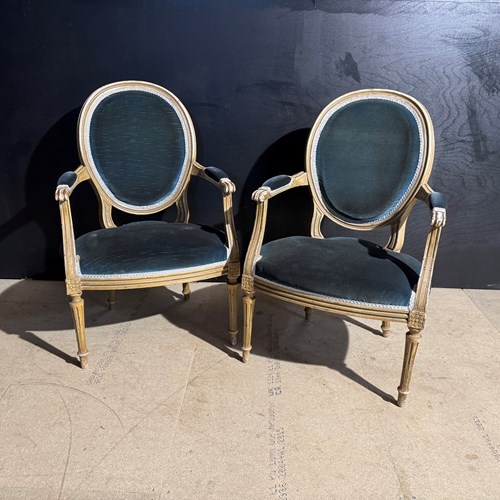 Pair French Armchairs