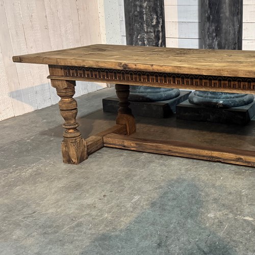 Larger Oak Farmhouse Dining Table 