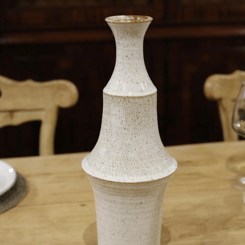 Studio pottery vase- Tall White