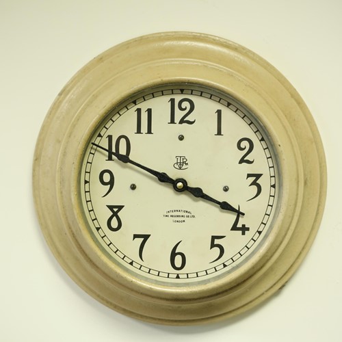 1940'S International Time Recording Co Wall Clock