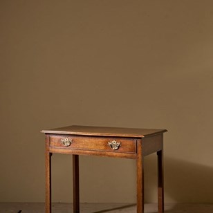 18Th Century Oak Single Drawer Tabl...