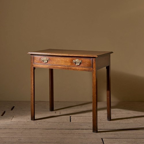 18Th Century Oak Single Drawer Table - 2
