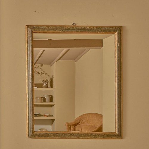 18Th Century Italian Faux Marble Painted Framed Mirror - No1
