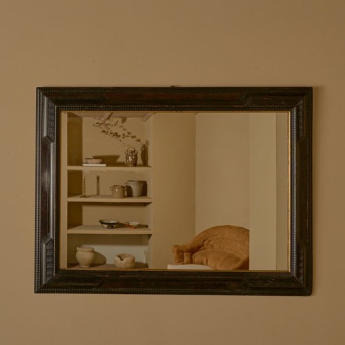 Large 19Th Century Italian Ebonised Mirror - No5