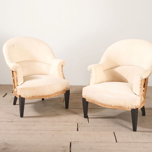 Pair Of Art Deco Period French Tub Chairs