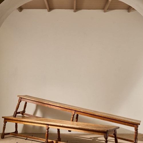 Pair Of 19Th Century English Oak Benches