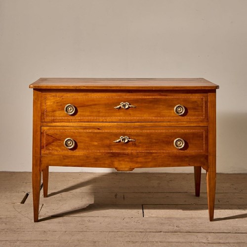 Unusual 19Th Century Cherrywood Chest Of Drawers