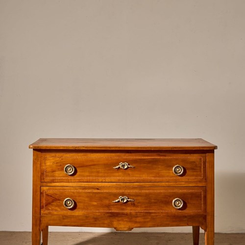 Unusual 19Th Century Cherrywood Chest Of Drawers