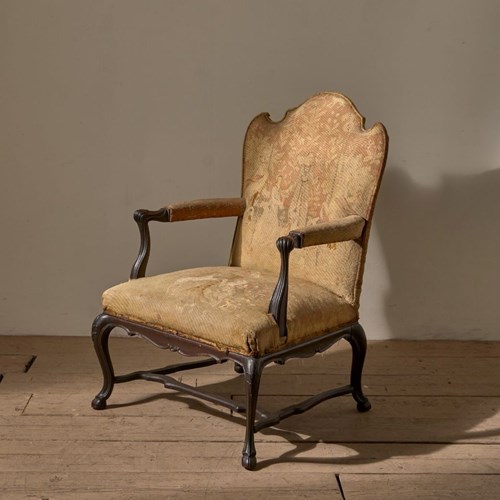 George 1St Style Irish Armchair In Tapestry Fabric