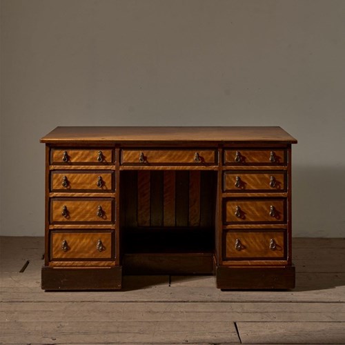 19Th Century Aesthetic Movement Satin Wood And Mahogany Desk