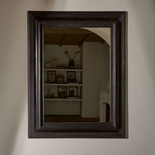 Very Large 19Th Century Ebonised Italian Wall Mirror - No7
