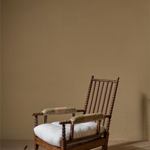 19Th Century Simulated Rosewood Bobbin Armchair