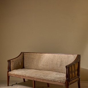 Large Georgian Mahogany Framed Sofa...