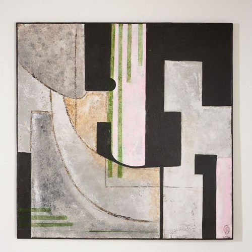 Large Modern Abstract Painting On Board By Sylvia Ortega - 002