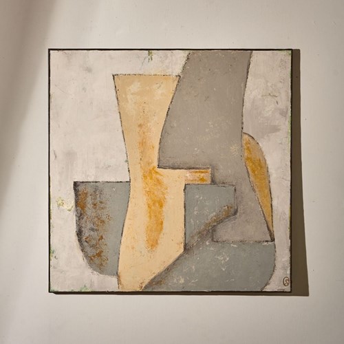 Large Modern Abstract Painting On Board By Sylvia Ortega - 005