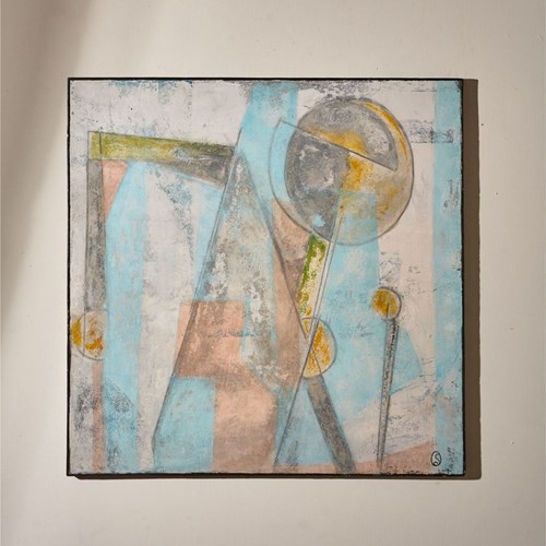 Large Modern Abstract Painting On Board By Sylvia Ortega - 006