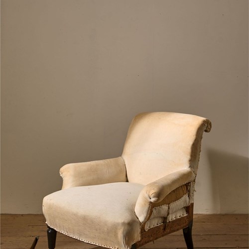 Napoleon III Scroll Back Armchair