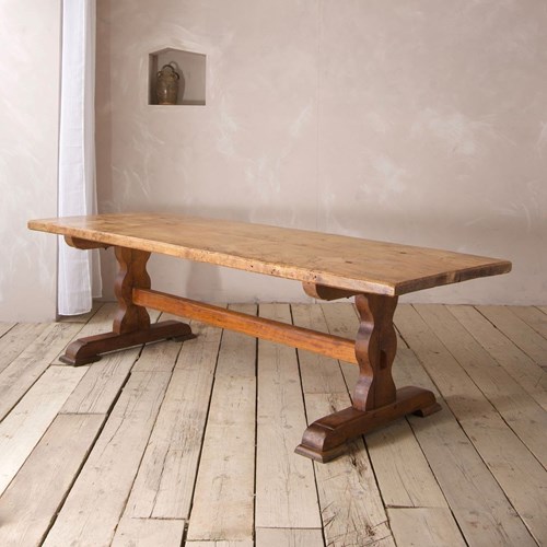 2.5M 19Th Century Solid Walnut Dining Table
